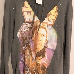 Star Wars hooded pullover sweatshirt size M